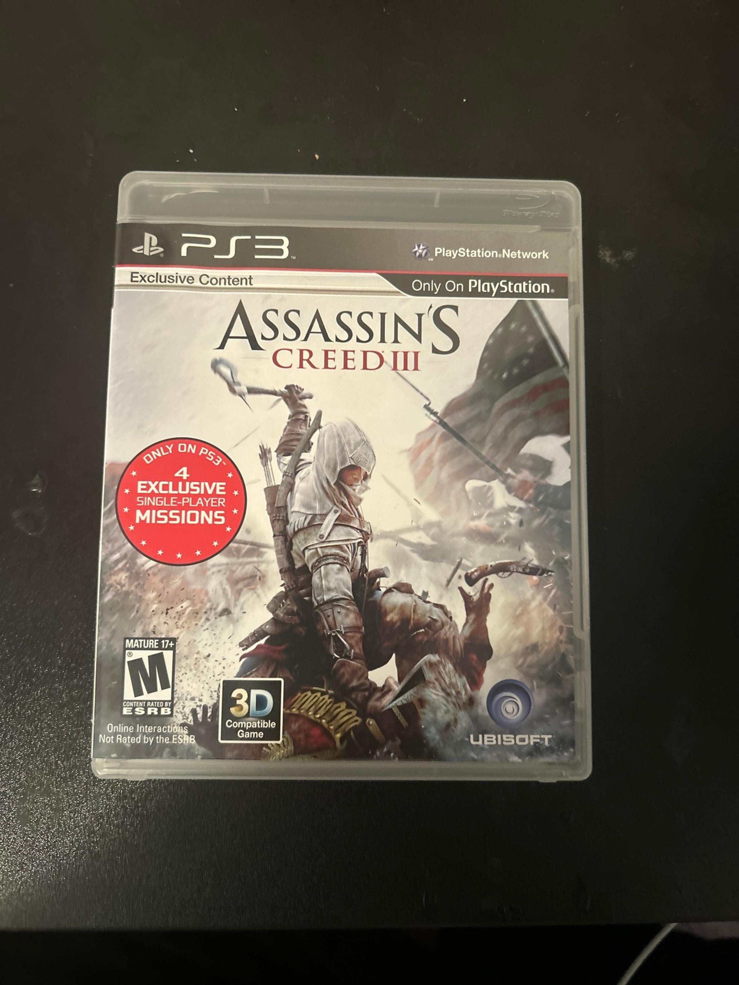 Assassin's Creed III 3 (Sony PlayStation 3, 2012) PS3