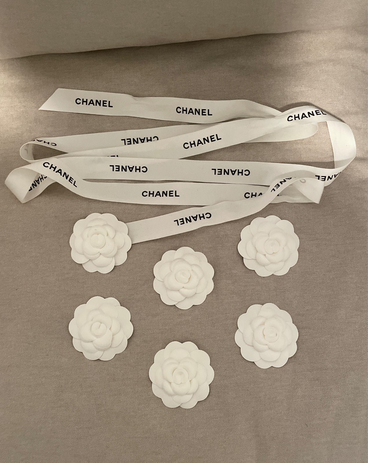 Chanel Camellia Flowers & Ribbon