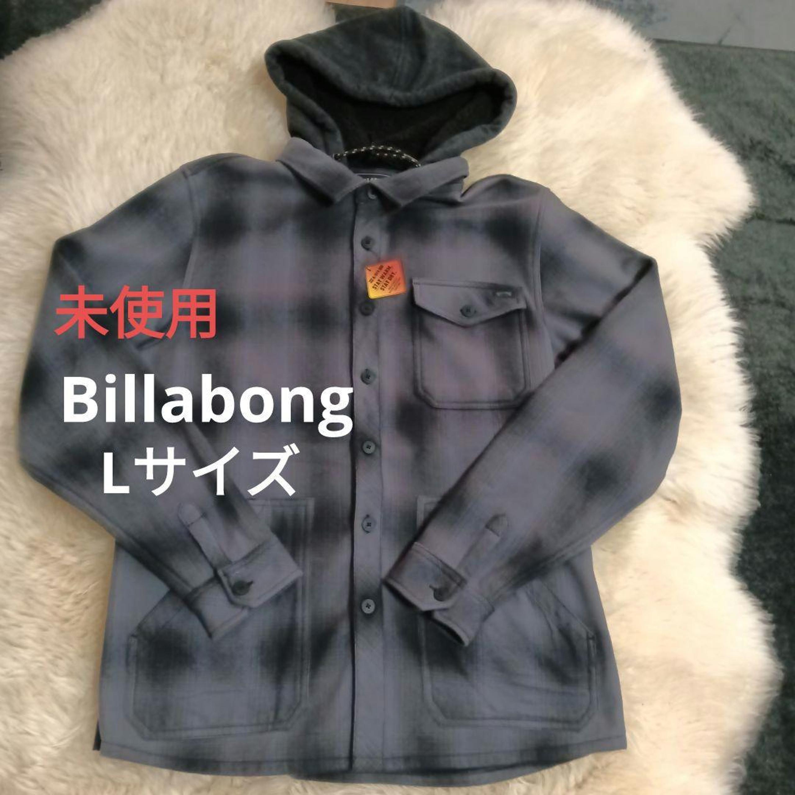 (Not used) Billabong Flannel Jacket with Hood L Gray/Black