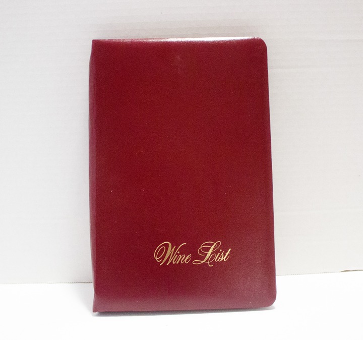 Gaylord's Restaurant Wine List Faux Leather Binder Labels Florida Vintage