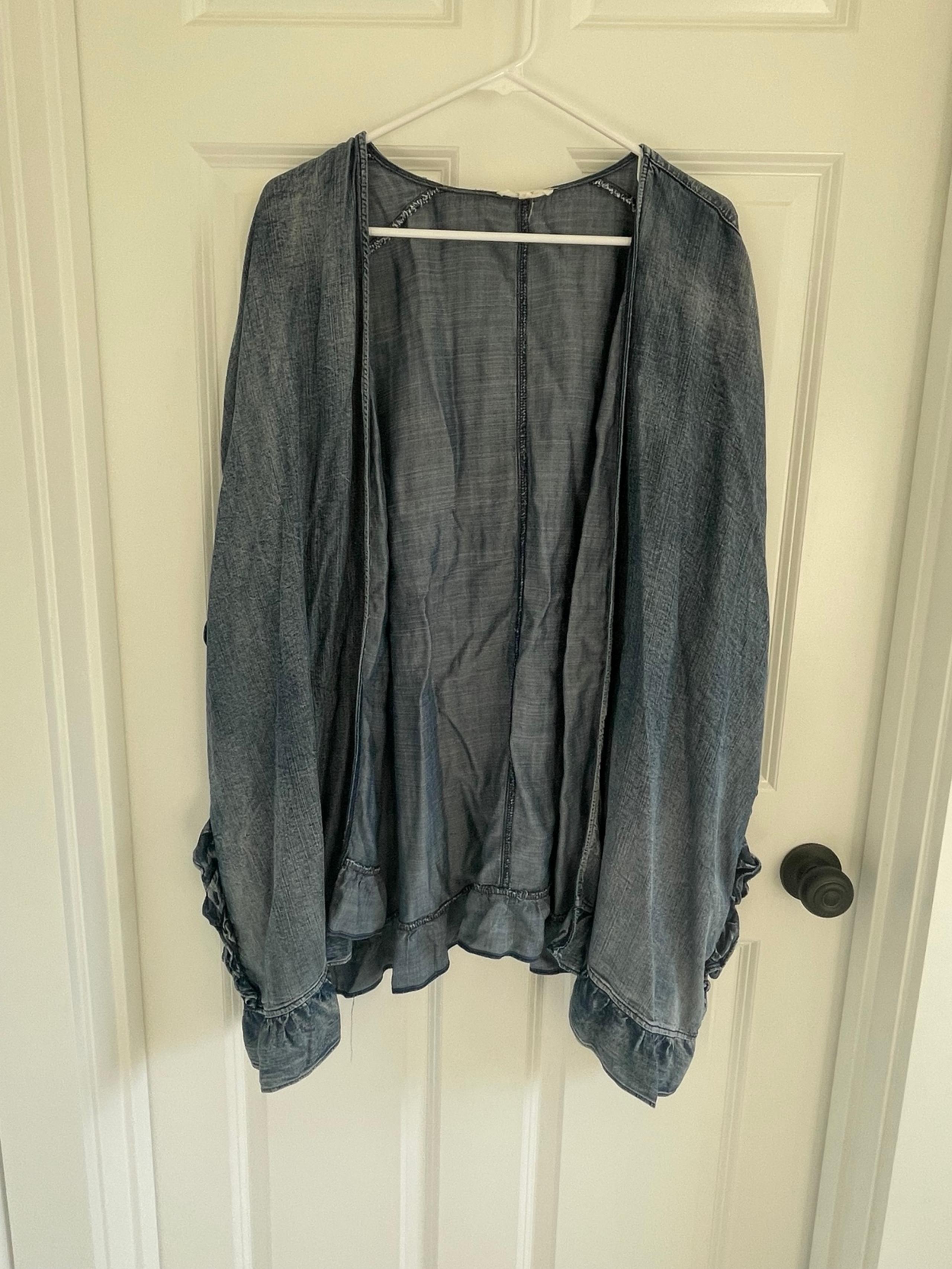 Easel denim cardigan