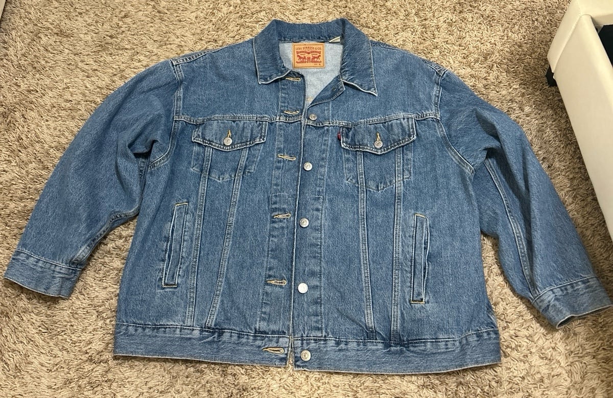 Vintage Levis Blue Jean Jackets Mens Oversized Womens Size XL