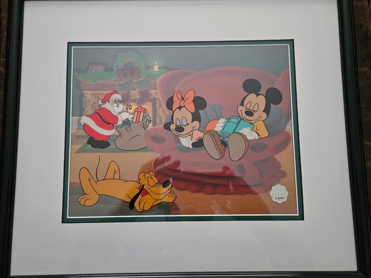 Disney Gallery Art Not Even A Mouse Christmas Mickey & Minnie Sericel LE