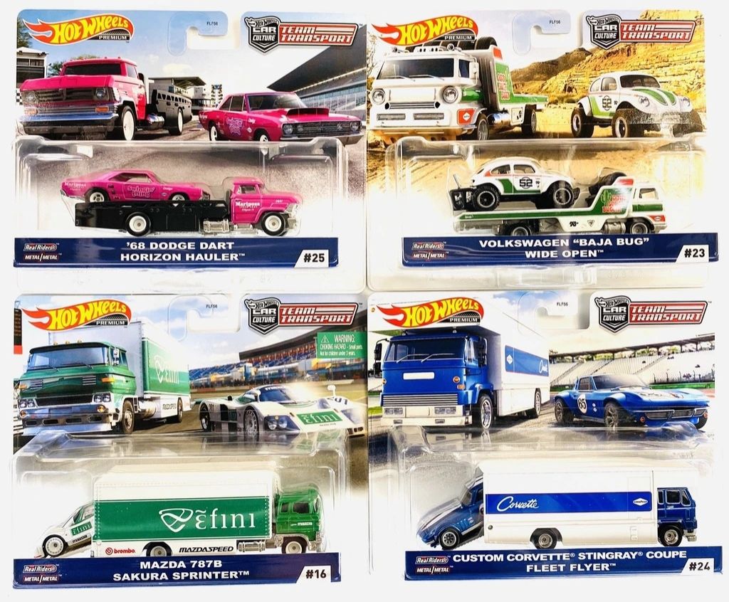 Hot Wheels Team Transport set of 4