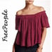 Free People Frills & Thrills Off Shoulder Top NWOT