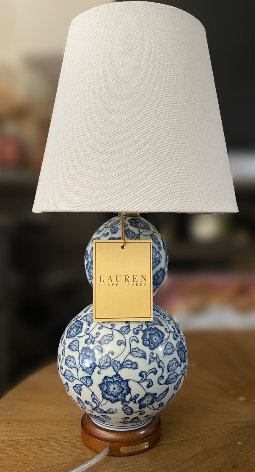 Ralph Lauren White/Blue Floral Lamp