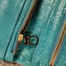 Ann Taylor Marine Blue Embossed Leather Fold Over Clutch Excellent Condition New
