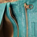 Ann Taylor Marine Blue Embossed Leather Fold Over Clutch Excellent Condition New