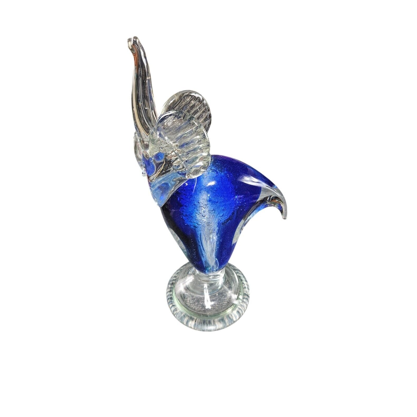 MURANO BLUE GLASS ELEPHANT WITH MADE IN ITALY Estate Sale finds