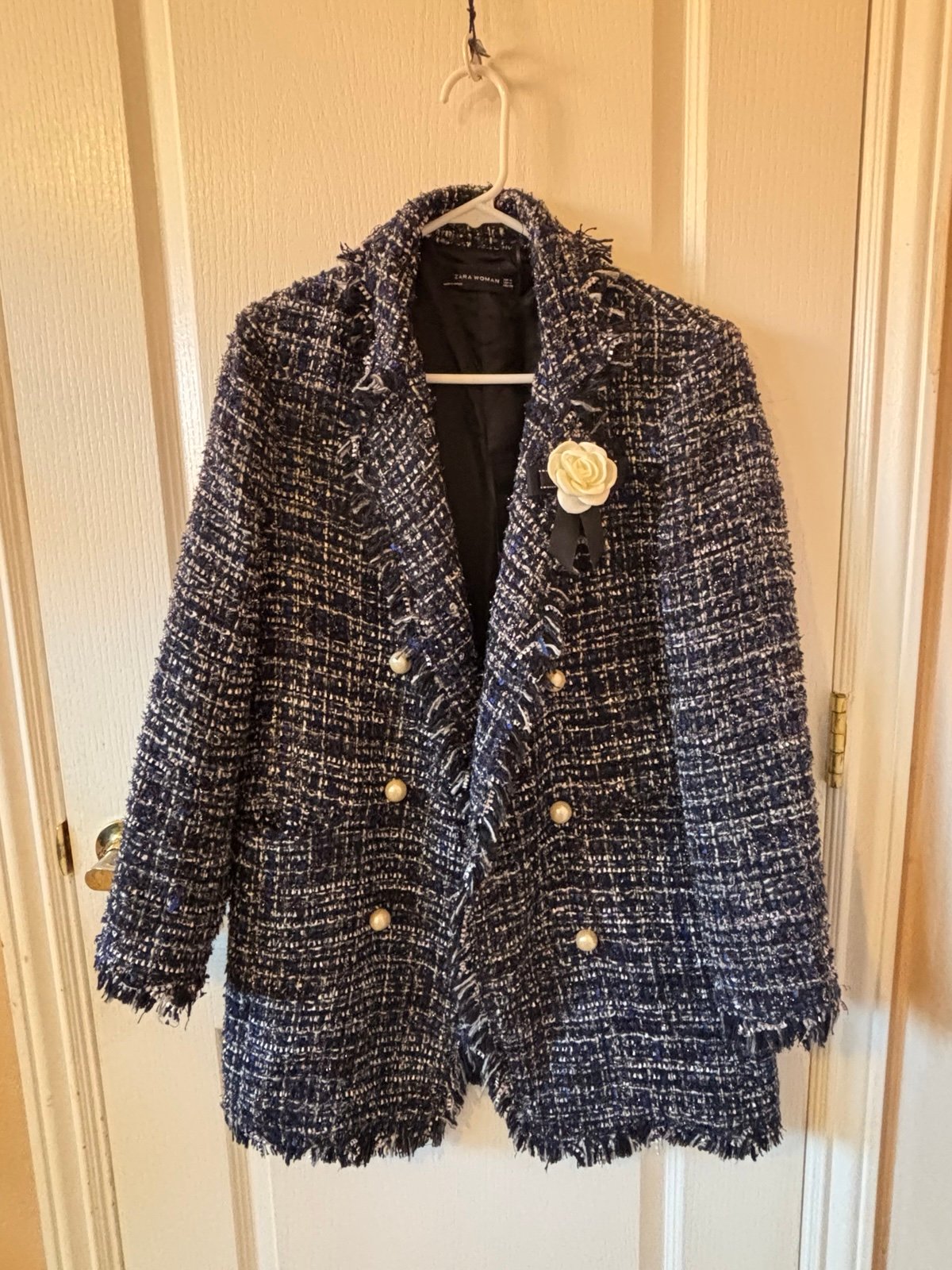 NWT Zara Tweed Jacket black coat