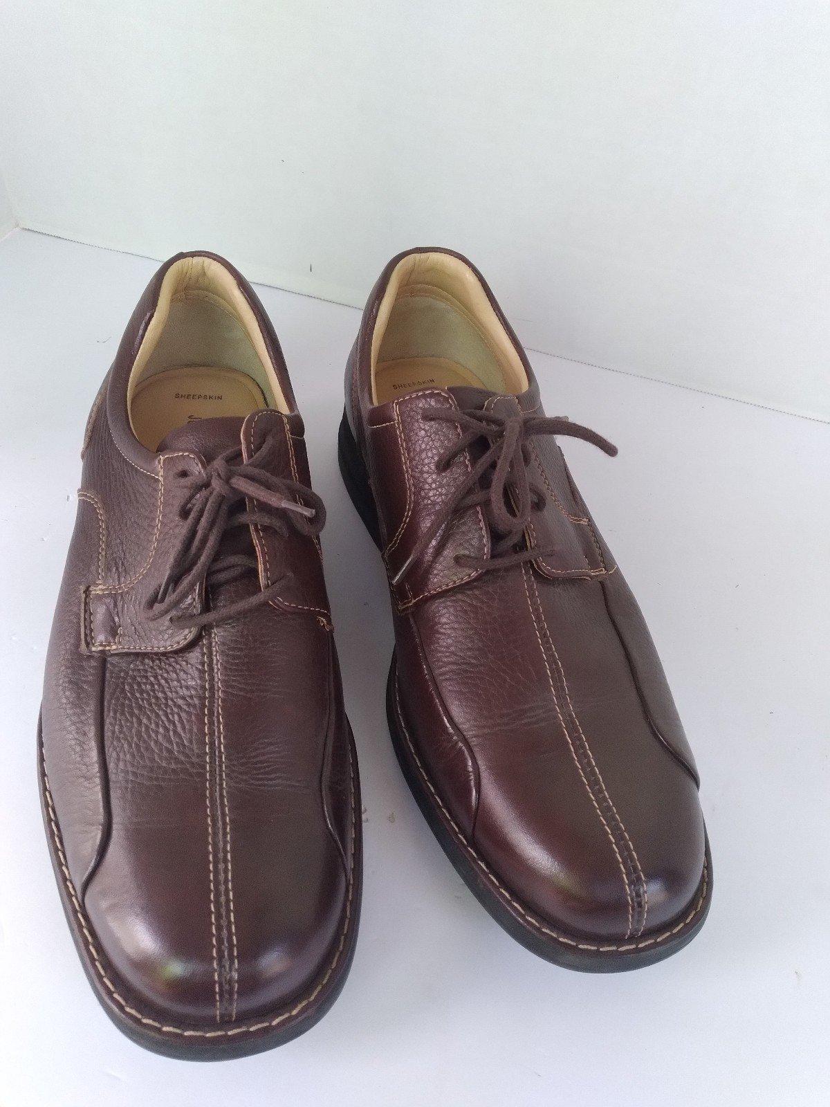 Leather Dress Shoes Brown Lace Up Comfort Casual Walking Oxfords