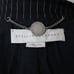 Stella McCartney Classic Pinstripe Asymmetric Wool Blazer Jacket, IT 38 or US 2