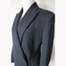 Stella McCartney Classic Pinstripe Asymmetric Wool Blazer Jacket, IT 38 or US 2