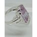 Elegant .925 Sterling Silver Ring Pink-lilac Stone Size 6