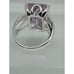 Elegant .925 Sterling Silver Ring Pink-lilac Stone Size 6
