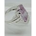 Elegant .925 Sterling Silver Ring Pink-lilac Stone Size 6