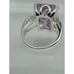 Elegant .925 Sterling Silver Ring Pink-lilac Stone Size 6