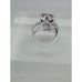 Elegant .925 Sterling Silver Ring Pink-lilac Stone Size 6