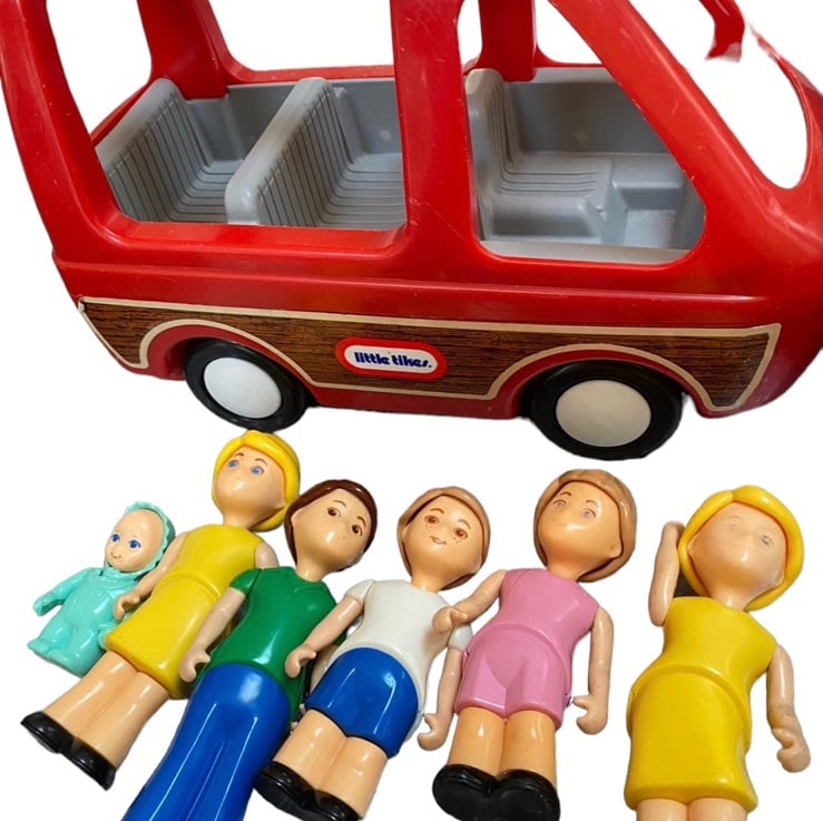 Little tikes dollhouse figures people & Van cute set