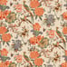 Birds & floral cotton curtains - 2 panels - 7 feet