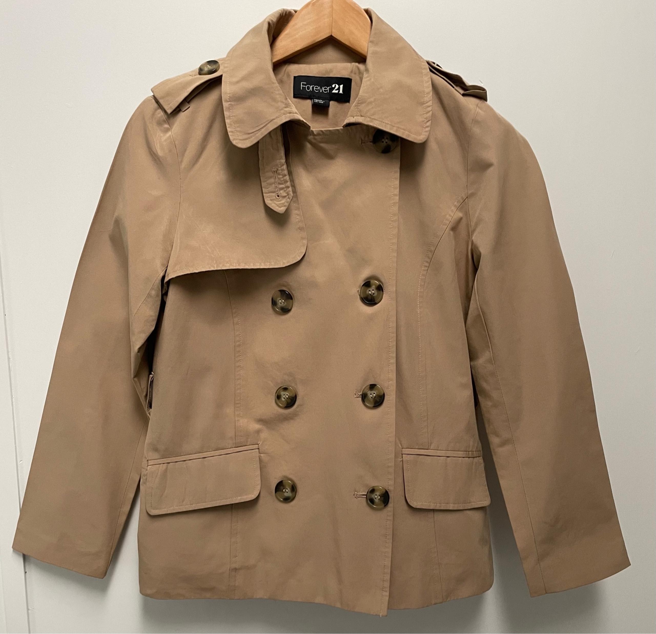 Forever 21 Women’s Double Breasted Coat Size: M Color:Tang
