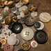 Lot Vintage Antique Fancy lot Metal Bakelite Celluloid metal Sewing Buttons. Com