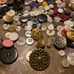Lot Vintage Antique Fancy lot Metal Bakelite Celluloid metal Sewing Buttons. Com