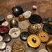 Lot Vintage Antique Fancy lot Metal Bakelite Celluloid metal Sewing Buttons. Com
