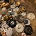 Lot Vintage Antique Fancy lot Metal Bakelite Celluloid metal Sewing Buttons. Com