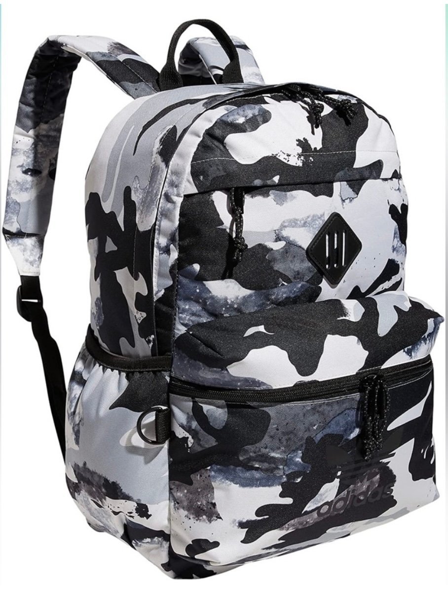 adidas Originals Trefoil 2.0 Backpack, Adi Camo Series Chalk White-Black