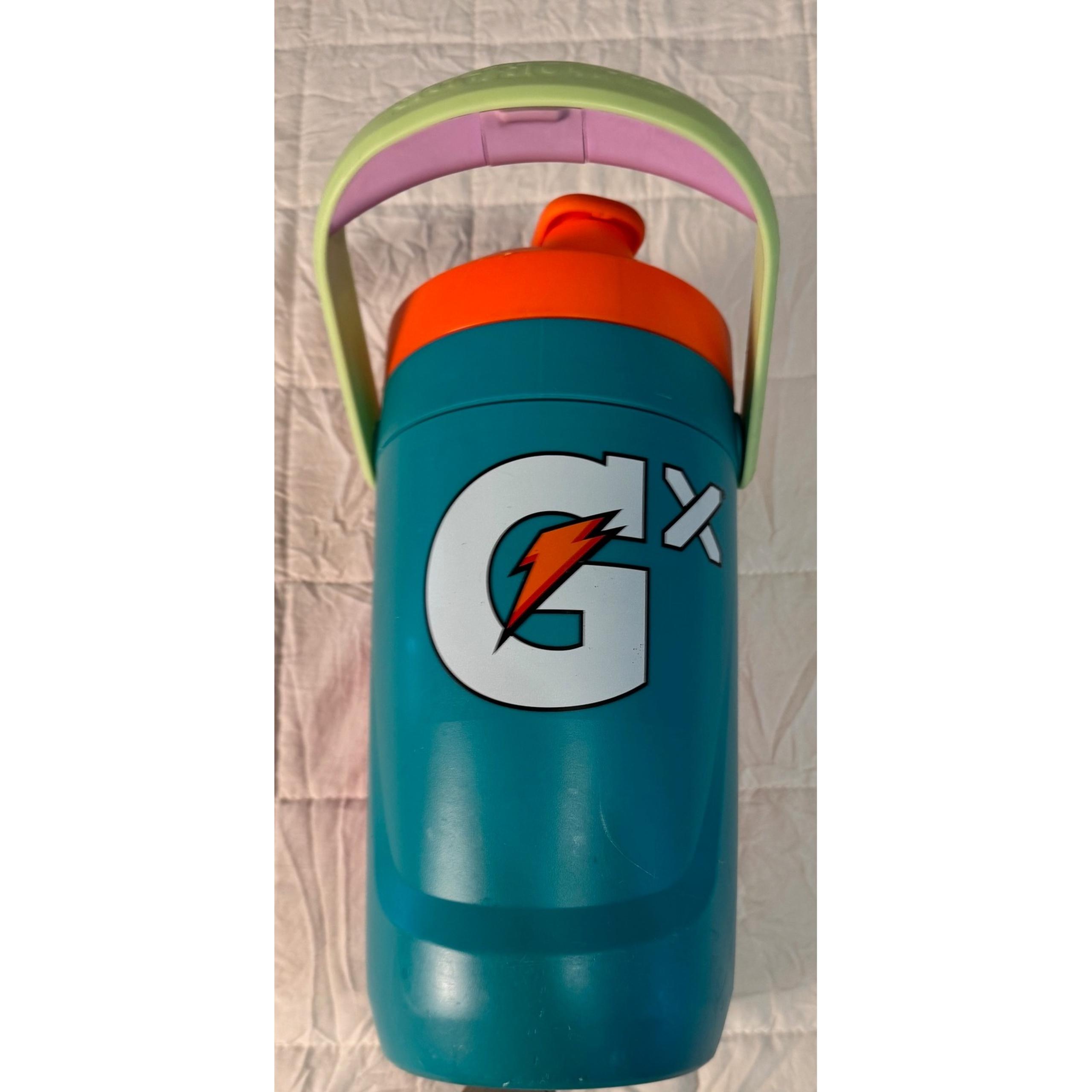 Gatorade GX Pod Hydration Bottle Carrier Jug Fence Hook Teal Orange