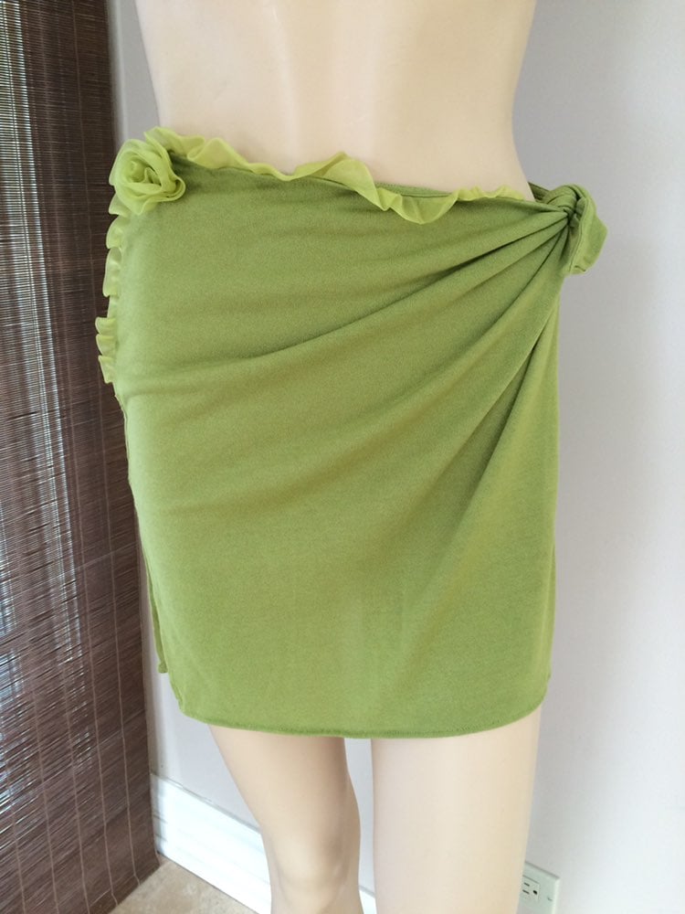 La Perla olive green skirt cover up