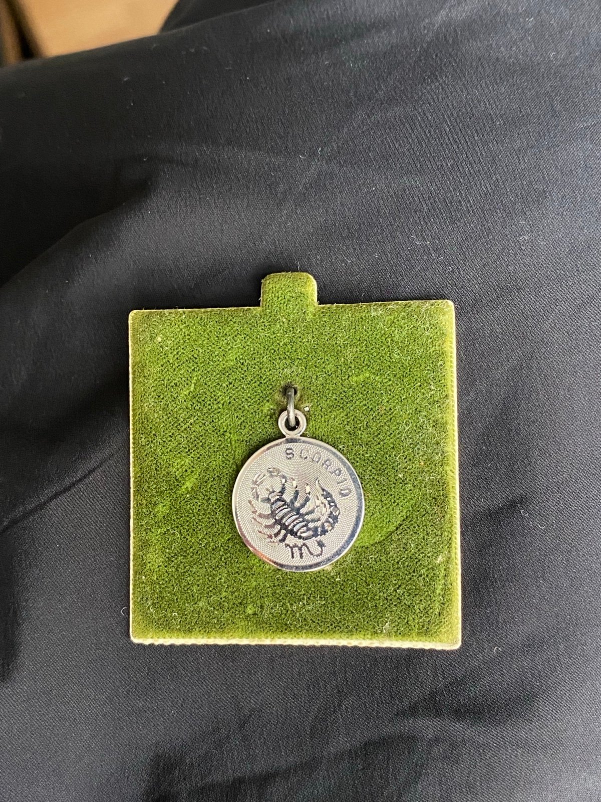 Vintage Scorpio Sterling Silver Wells Charm