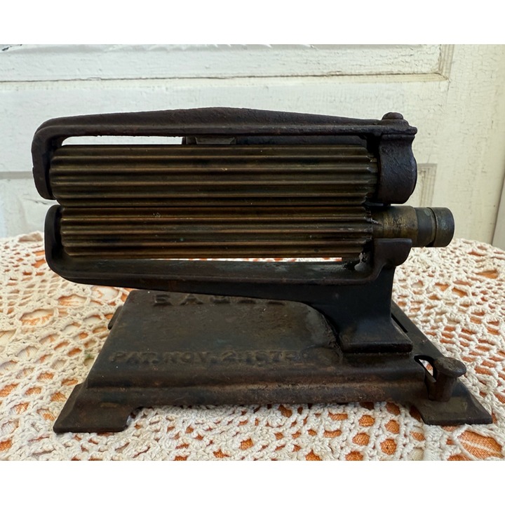Antique 1800s' Eagle Hand Crank Fluting Iron Pleating Press Primitive