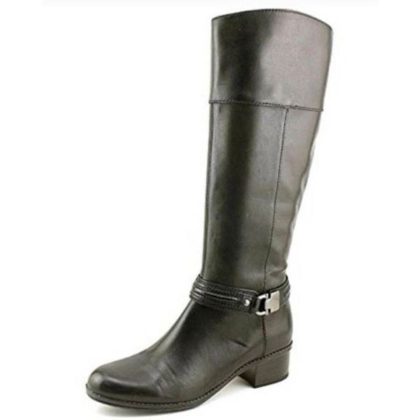 BANDOLINO Carlita Black Leather Riding Boot Size 8.5M