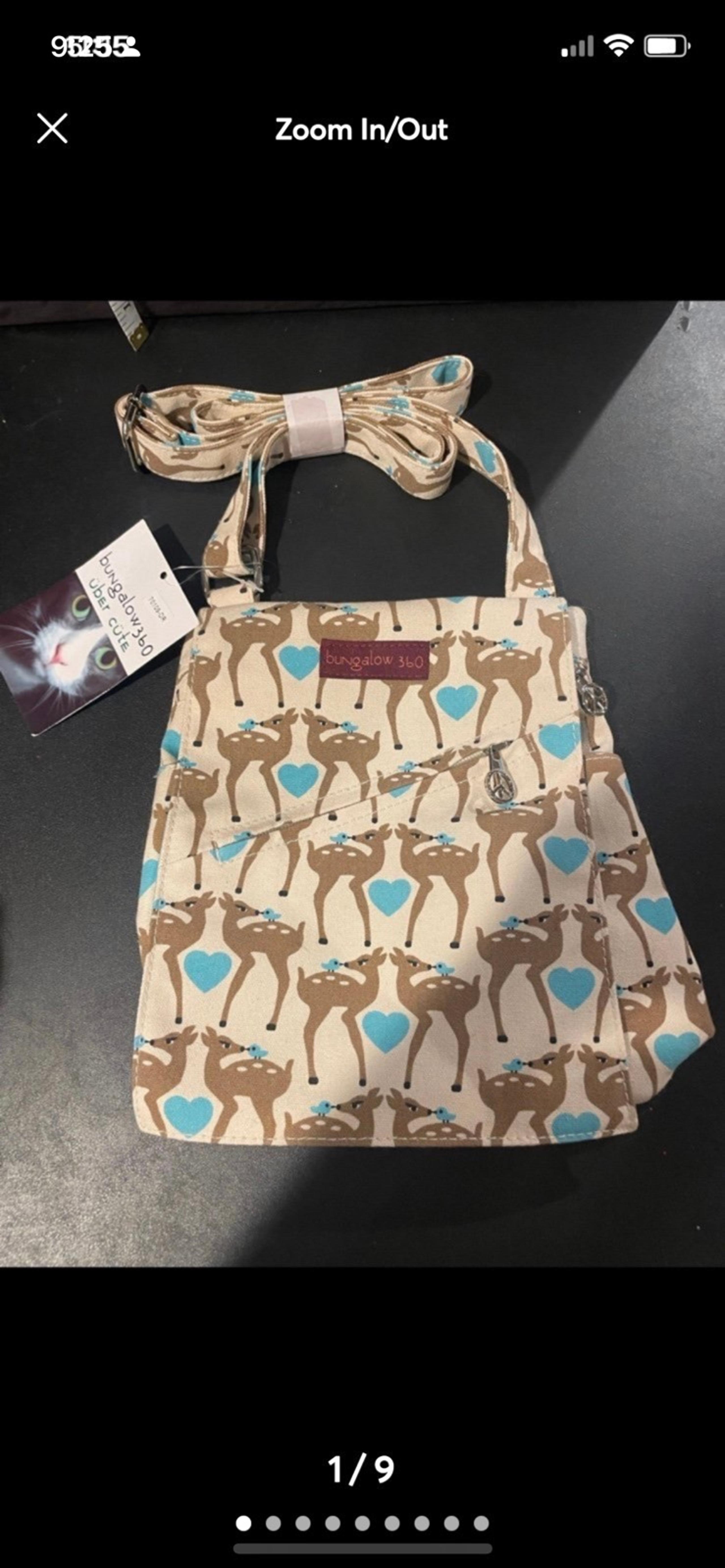 NEW Rare 360 Fawn Deer Crossbody Messenger bag Purse - Bungalow