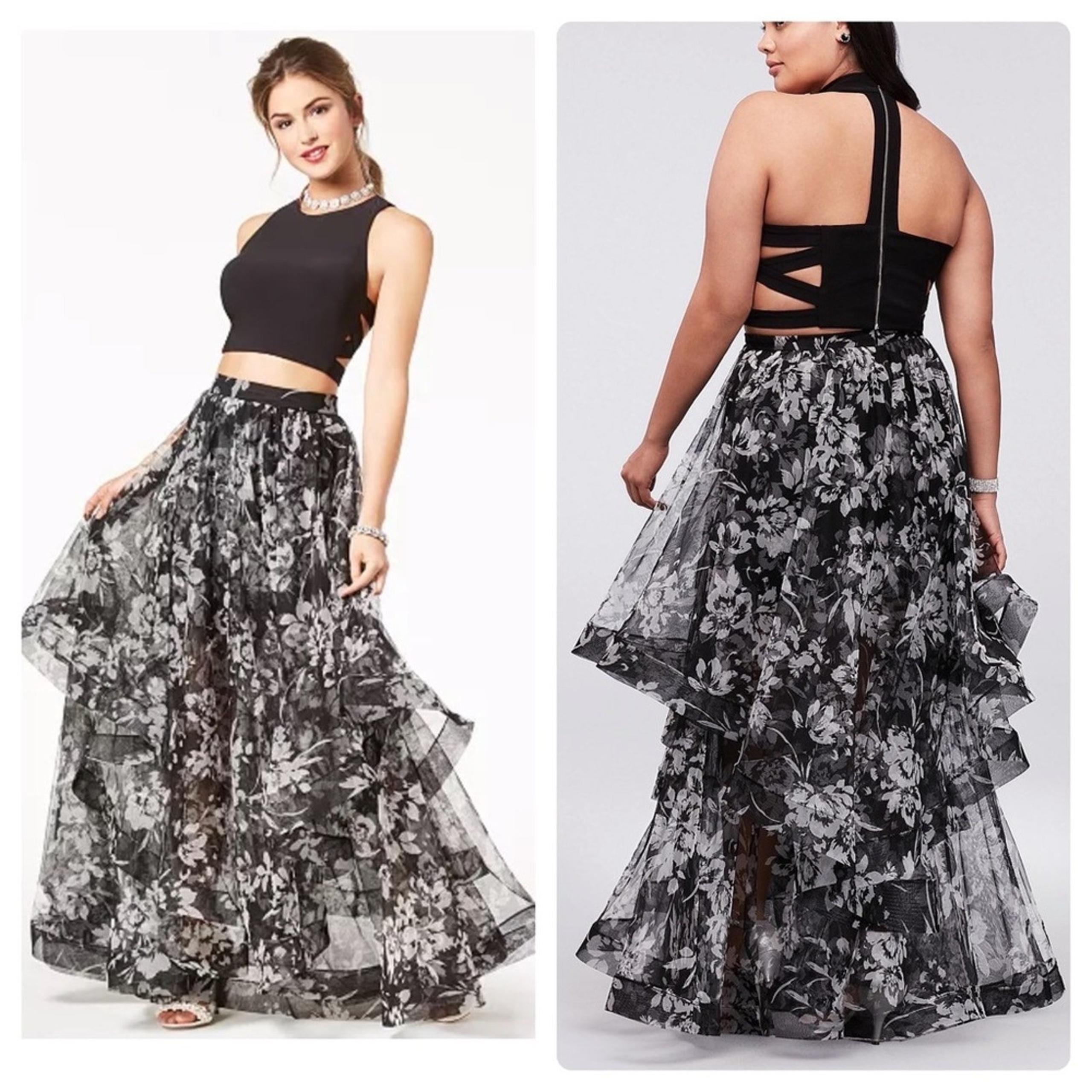 Blondie Nites Two Piece Caged Top & Floral Skirt Dress Size 1