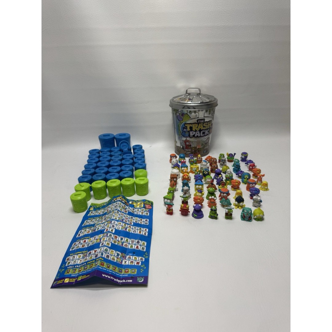 Huge The Trash Pack Metal Can Lot Moose including Mini Cans and Trashies