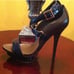 Tory Burch heels 7 navy/coconut shoes