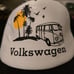 Red 1962 Volkswagen Kombi Diecast Wagon Van With Trucker Hat