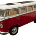 Red 1962 Volkswagen Kombi Diecast Wagon Van With Trucker Hat