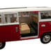 Red 1962 Volkswagen Kombi Diecast Wagon Van With Trucker Hat