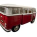 Red 1962 Volkswagen Kombi Diecast Wagon Van With Trucker Hat