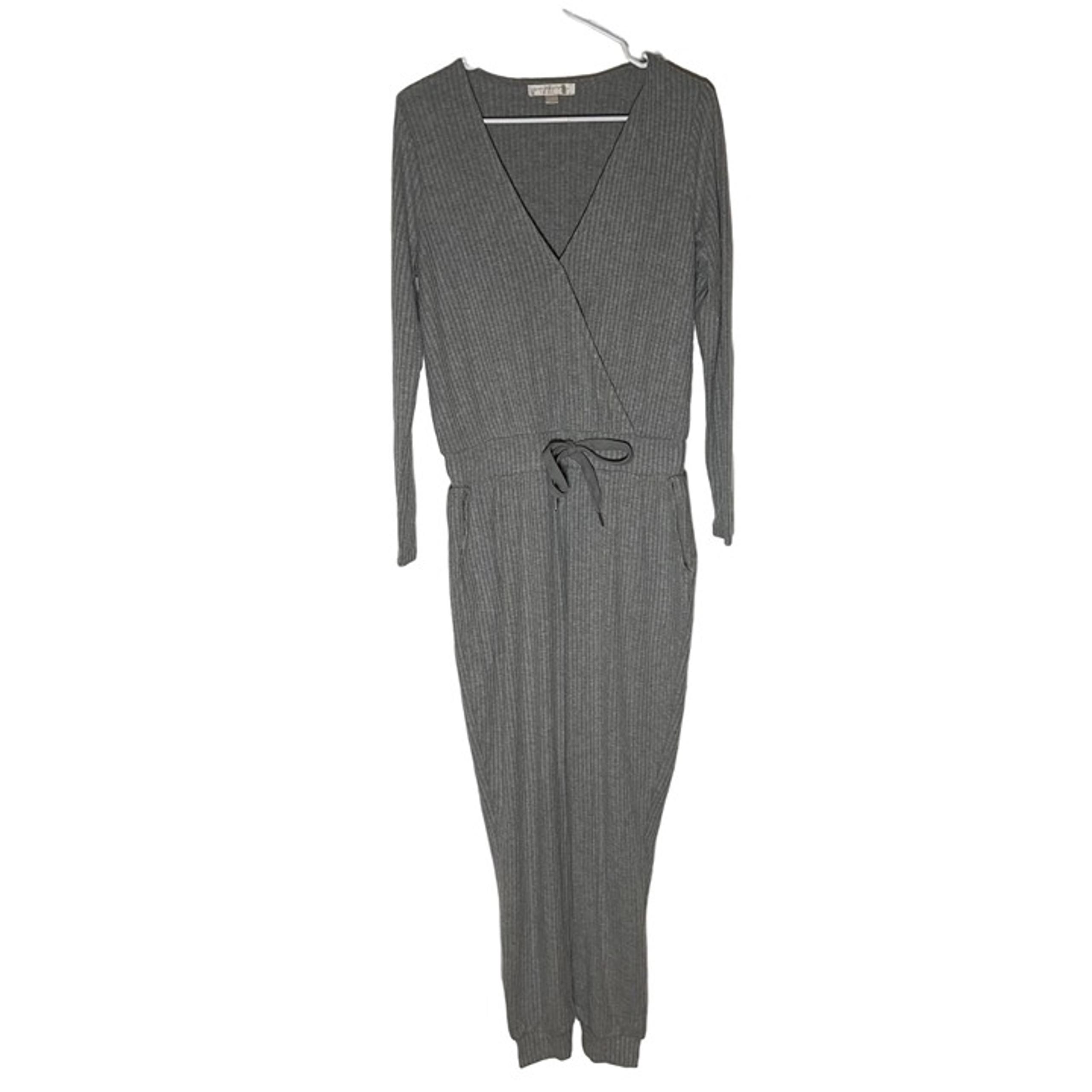 Spiritual Gangster Emma Long Sleeve Jumpsuit Women's Size Small in Gray NWOT!