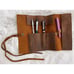 HIDE & DRINK Rustic Leather Pencil Roll Pouch