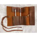 HIDE & DRINK Rustic Leather Pencil Roll Pouch