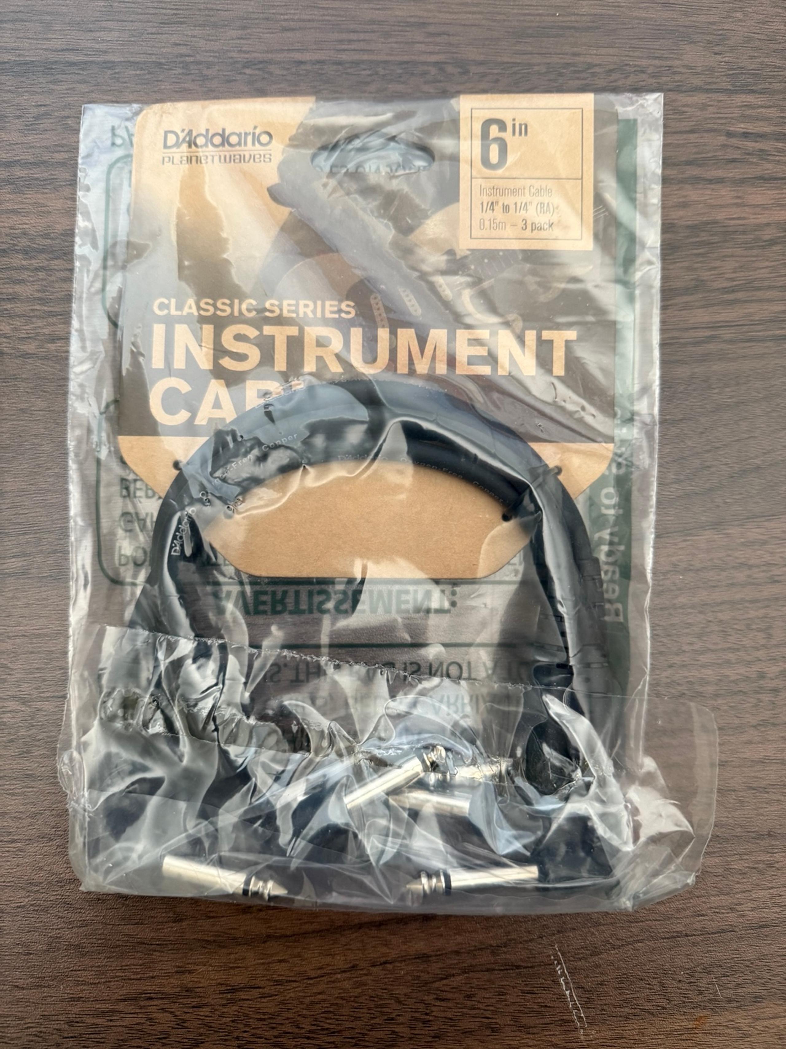 3 pack of 6 inch instrument cables