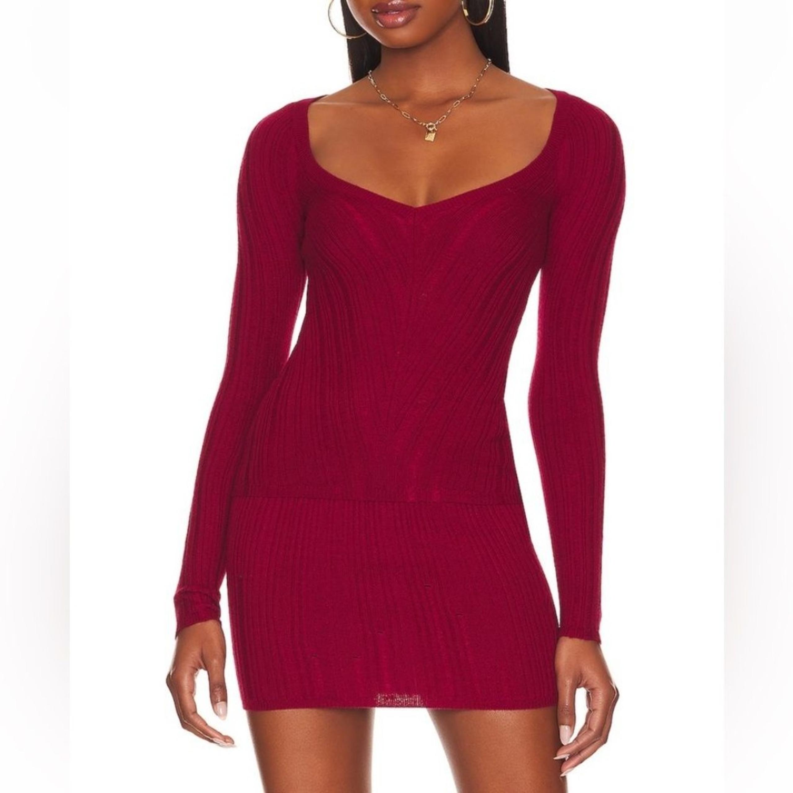 NWT SET Lovers+Friends Mara V Neck Pullover Sweater Knit Mini Skirt