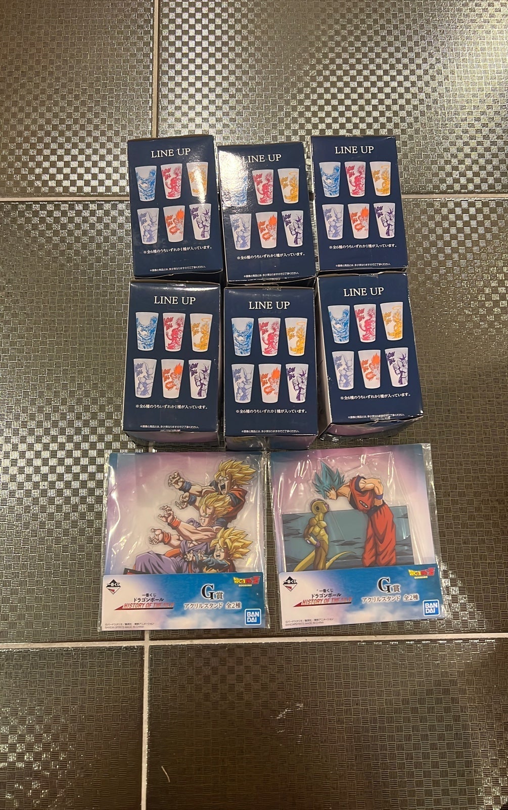Dragonball History of the Film Glass Set of 6 Ichiban Kuji Prize F/S Bandai