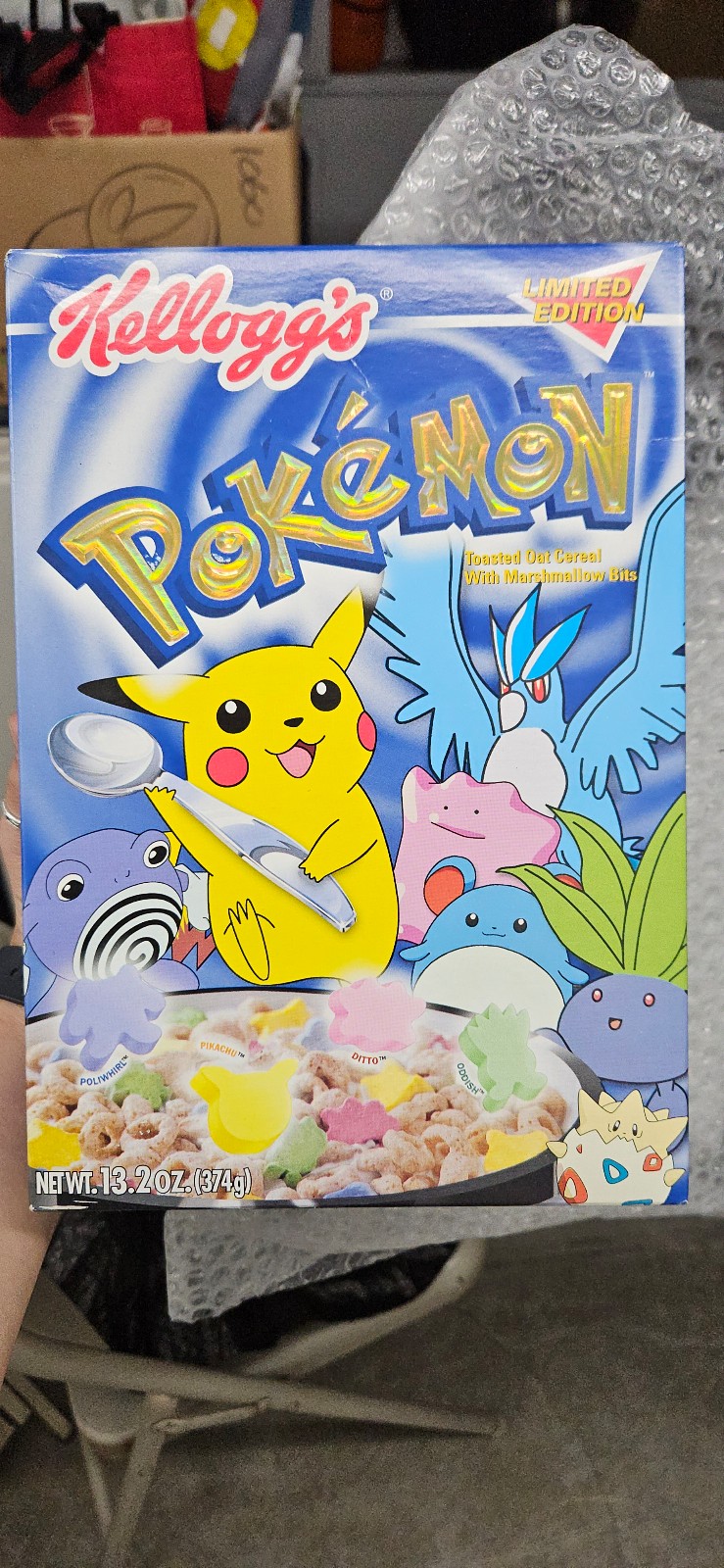 Vintage 2000 Kelloggs POKÉMON Limited Edition Empty Cereal Box-Nintendo